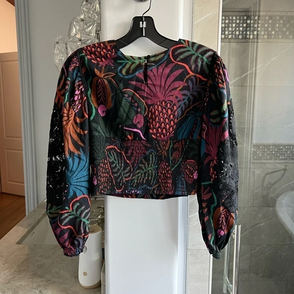 FARM RIO Frutis Dream Balloon-Sleeve Blouse - Picture 14 of 15